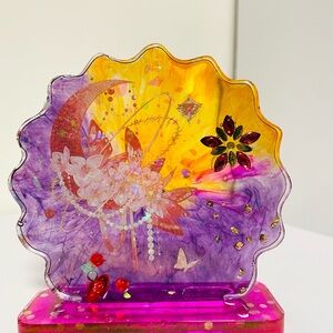 Handmade Moon Art Decor with Stand